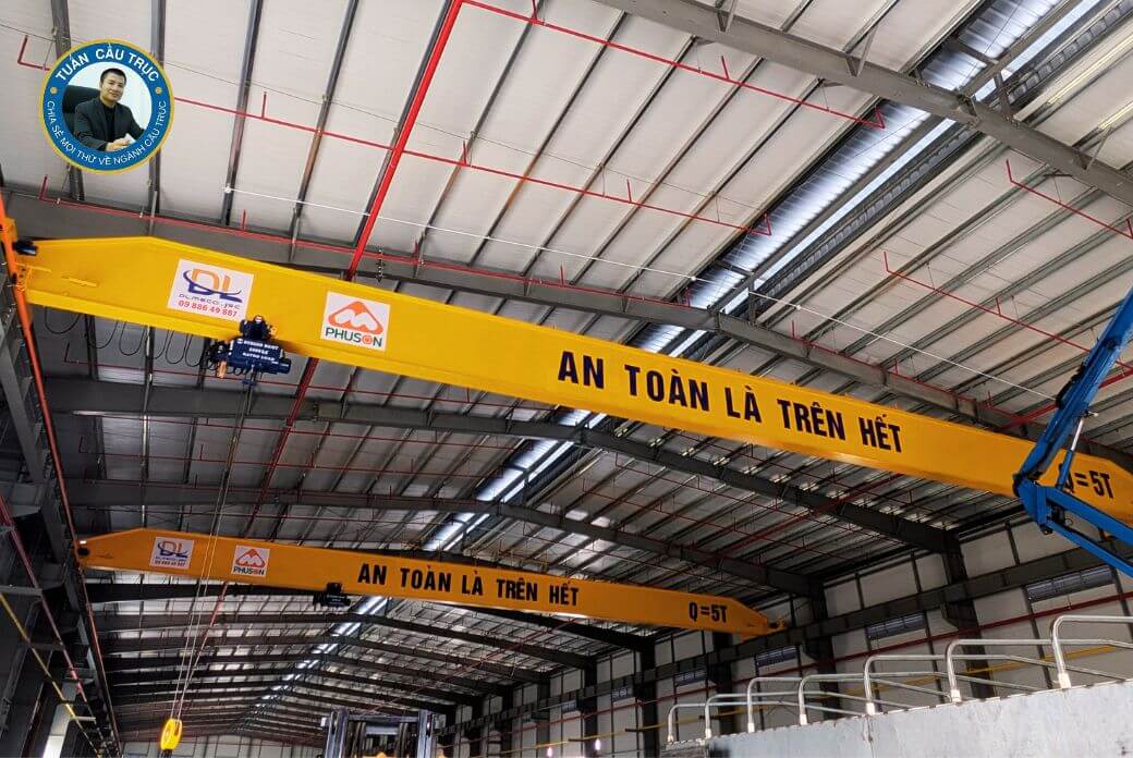 Dự án cầu trục dầm đơn 5 tấn Phú Sơn - Hưng Yên Dự án cầu trục dầm đơn 5 tấn Phú Sơn - Hưng Yên