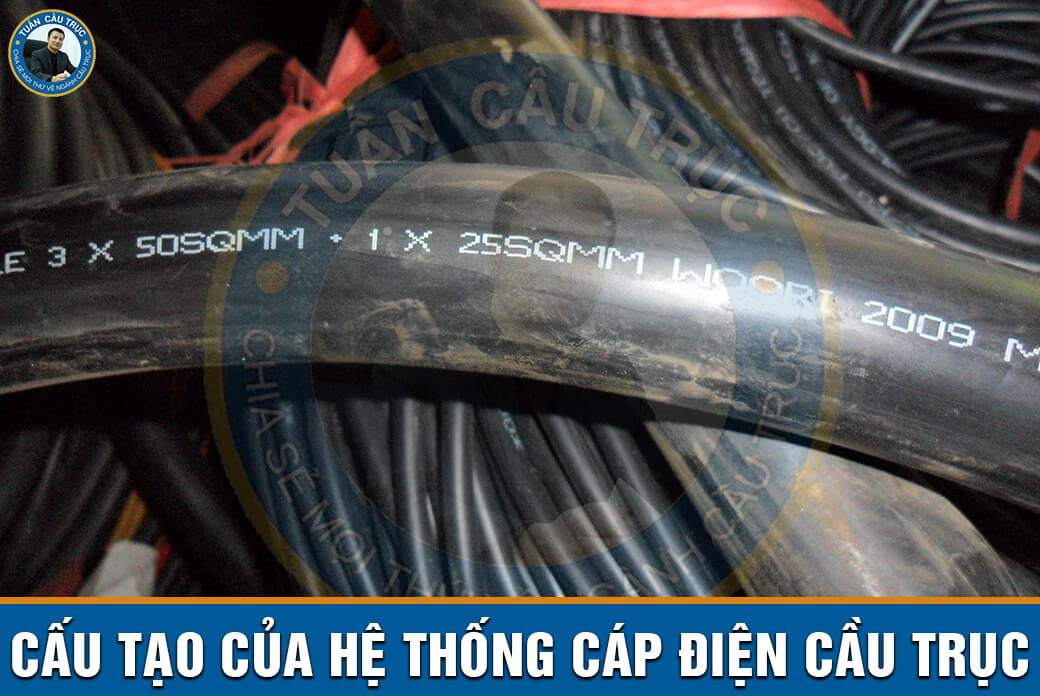 Cấu tạo của hệ thống cáp điện cầu trục Cấu tạo của hệ thống cáp điện cầu trục