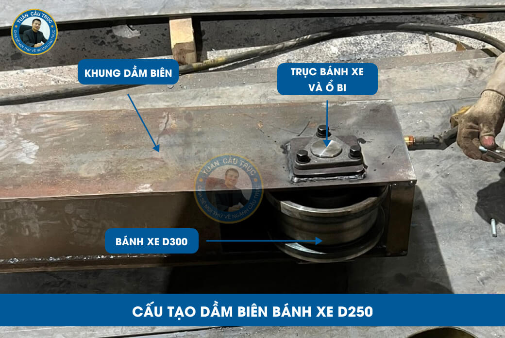 Cấu tạo dầm biên bánh xe D250 Cấu tạo dầm biên bánh xe D250