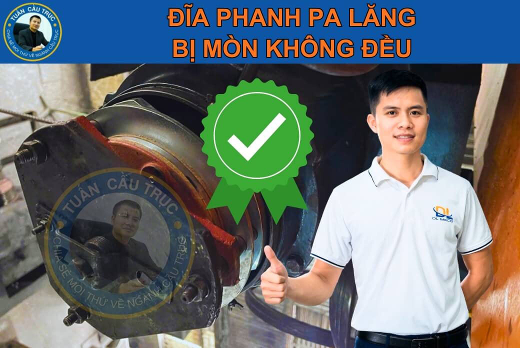 Đĩa phanh pa lăng bị mòn không đều Đĩa phanh pa lăng bị mòn không đều