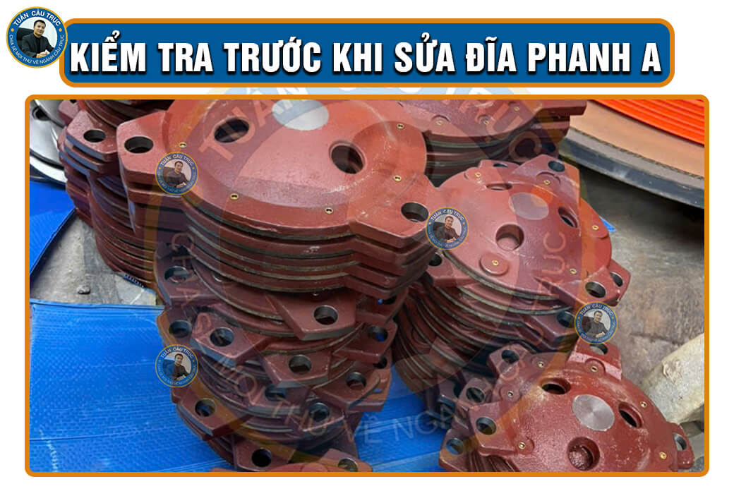 Kiểm tra trước khi sửa đĩa phanh A Kiểm tra trước khi sửa đĩa phanh A