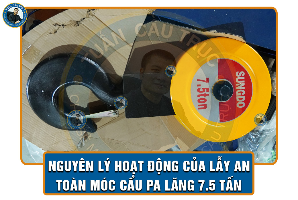 Nguyên lý hoạt động của lẫy an toàn móc cẩu pa lăng 7.5 tấn Nguyên lý hoạt động của lẫy an toàn móc cẩu pa lăng 7.5 tấn