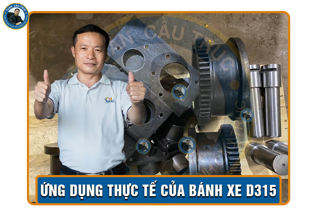 Ứng dụng thực tế của bánh xe D315 Ứng dụng thực tế của bánh xe D315