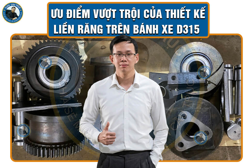 Ưu điểm vượt trội của thiết kế liền răng trên bánh xe D315 Ưu điểm vượt trội của thiết kế liền răng trên bánh xe D315