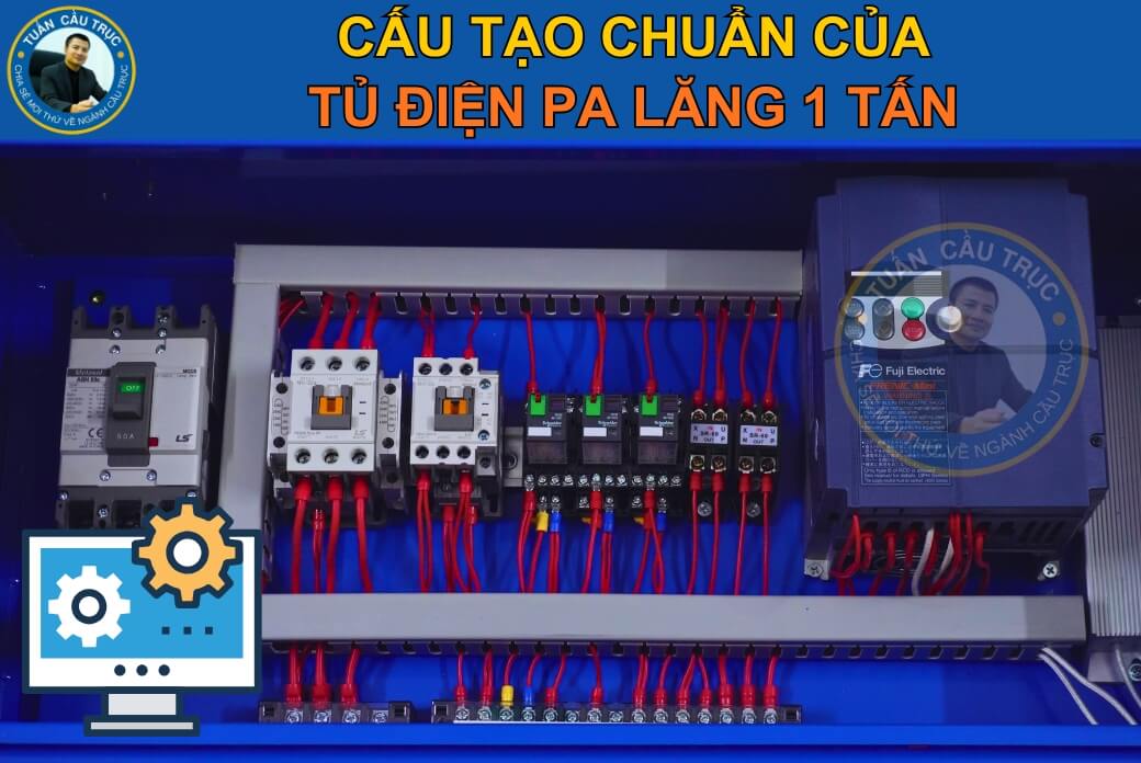 Cấu tạo chuẩn của tủ điện pa lăng 1 tấn Cấu tạo chuẩn của tủ điện pa lăng 1 tấn