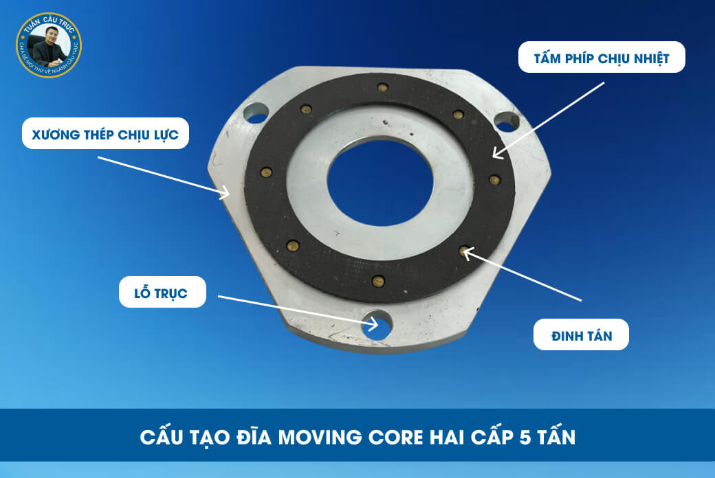 Cấu tạo đĩa moving core hai cấp 5 tấn Cấu tạo đĩa moving core hai cấp 5 tấn
