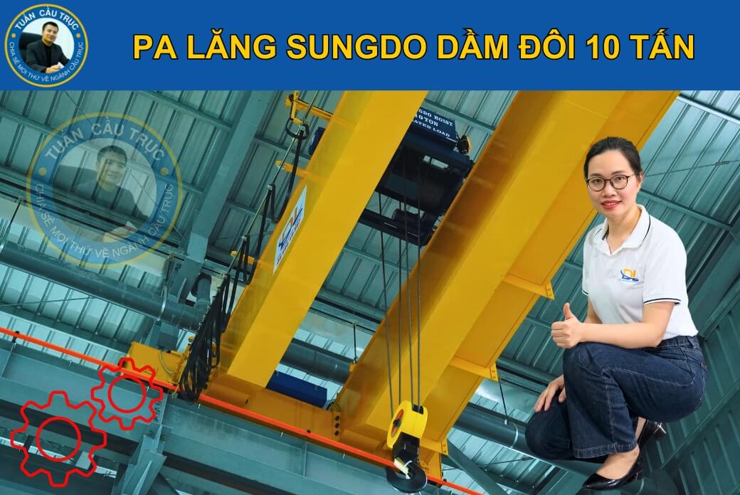 Hình ảnh pa lăng Sungdo dầm đôi 10 tấn (SD10-H12 - MH) Hình ảnh pa lăng Sungdo dầm đôi 10 tấn (SD10-H12 - MH)