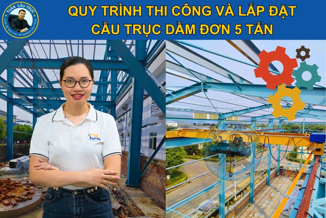 Quy trình thi công và lắp đặt cầu trục 5 tấn đơn Quy trình thi công và lắp đặt cầu trục 5 tấn đơn