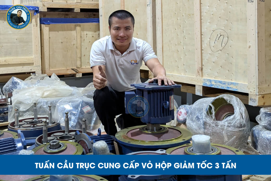 Tuấn Cầu Trục cung cấp vỏ hộp giảm tốc 3 tấn Tuấn Cầu Trục cung cấp vỏ hộp giảm tốc 3 tấn