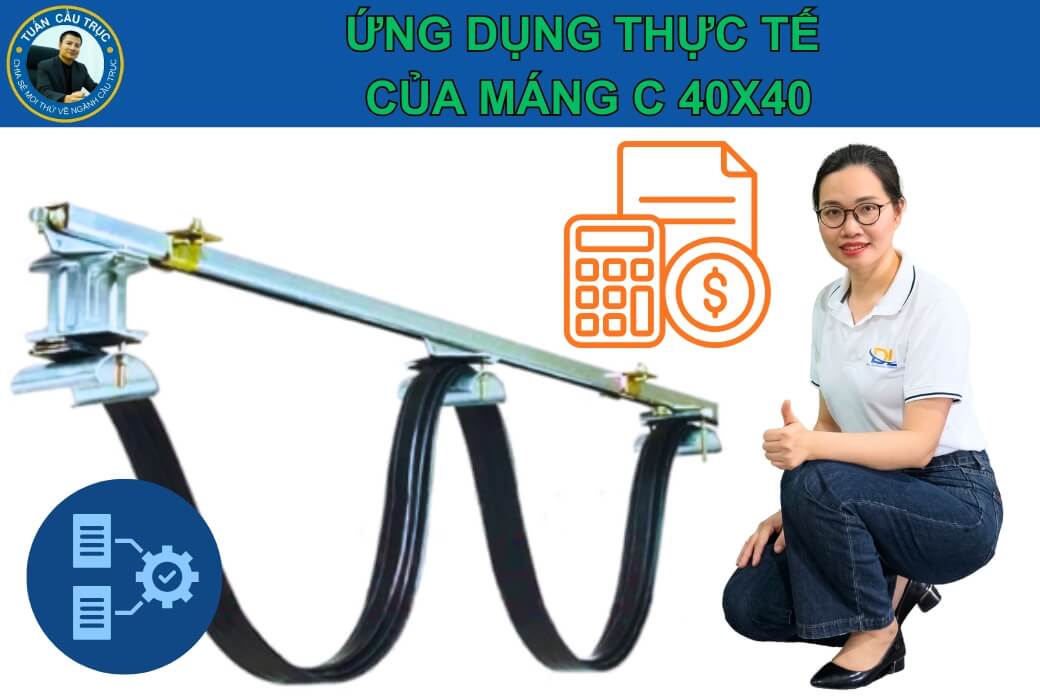 Ứng dụng thực tế của máng C40x40 Ứng dụng thực tế của máng C40x40