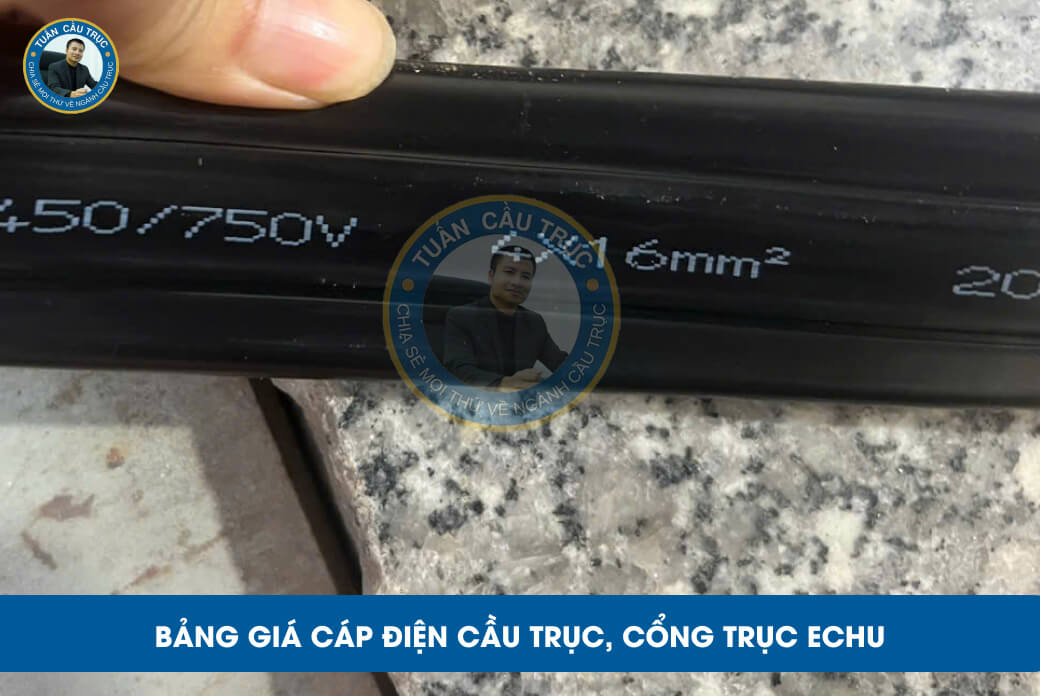 Bảng giá cáp điện cầu trục, cổng trục Echu Bảng giá cáp điện cầu trục, cổng trục Echu
