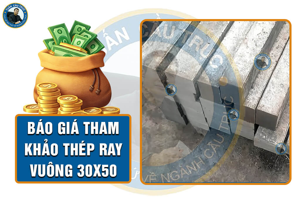 Báo giá tham khảo thép ray vuông 30x50 Báo giá tham khảo thép ray vuông 30x50