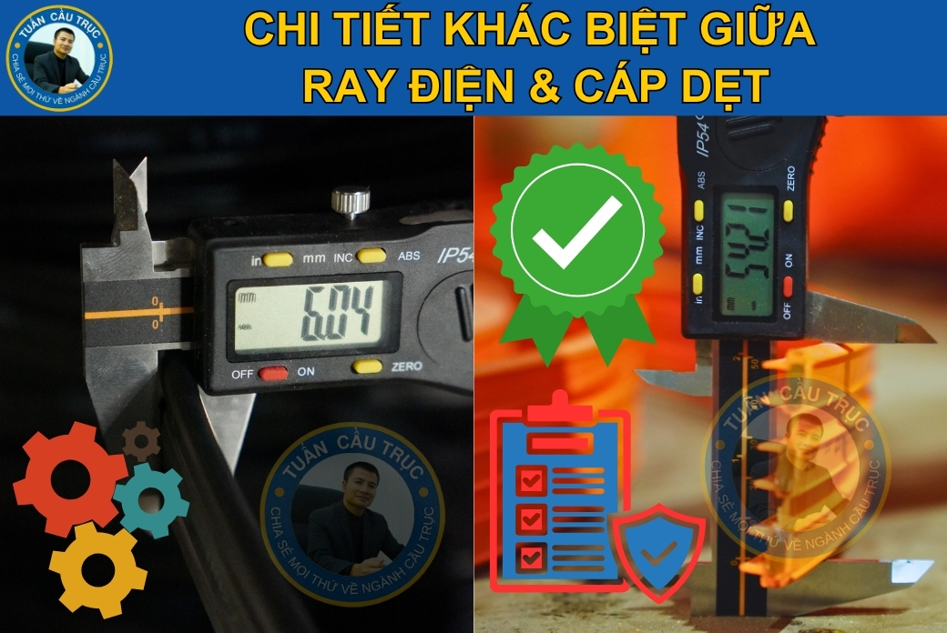 Chi tiết khác biệt giữa ray điện và cáp dẹt Chi tiết khác biệt giữa ray điện và cáp dẹt