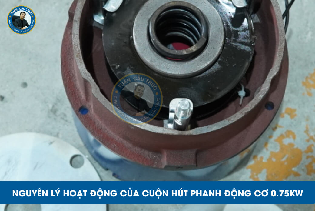 Nguyên lý hoạt động của cuộn hút phanh động cơ 0.75kW Nguyên lý hoạt động của cuộn hút phanh động cơ 0.75kW