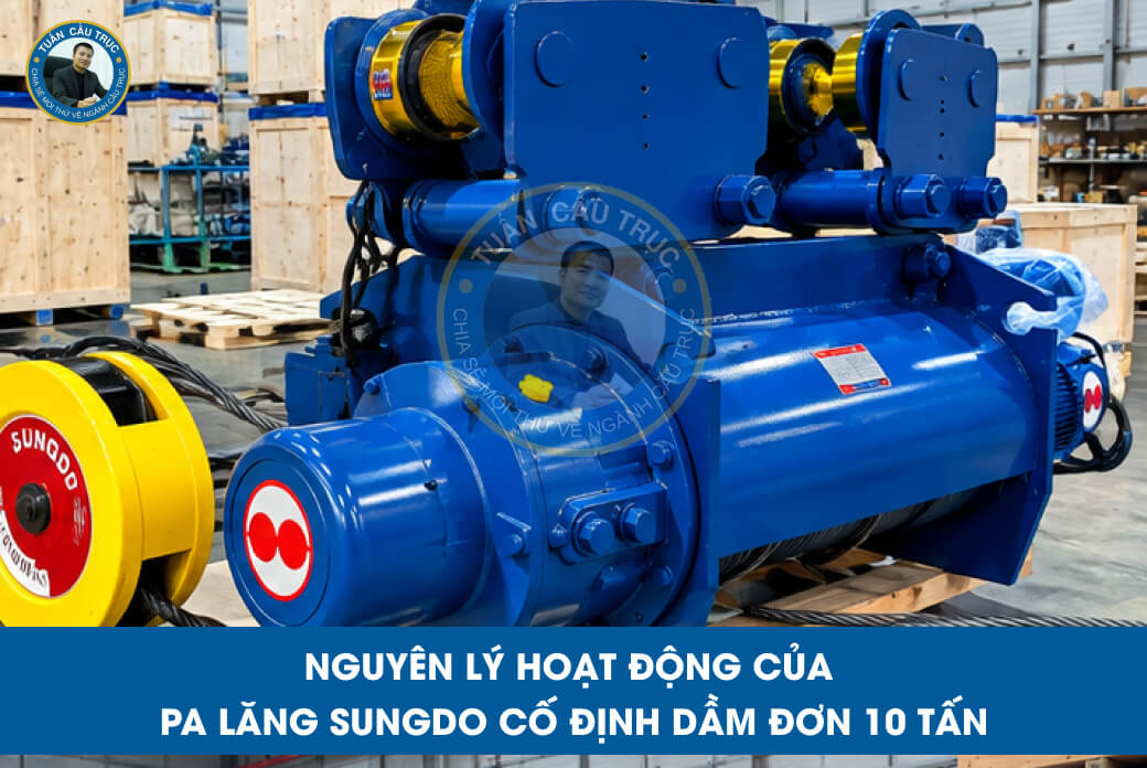 Nguyên lý hoạt động của pa lăng Sungdo cố định dầm đơn 10 tấn Nguyên lý hoạt động của pa lăng Sungdo cố định dầm đơn 10 tấn
