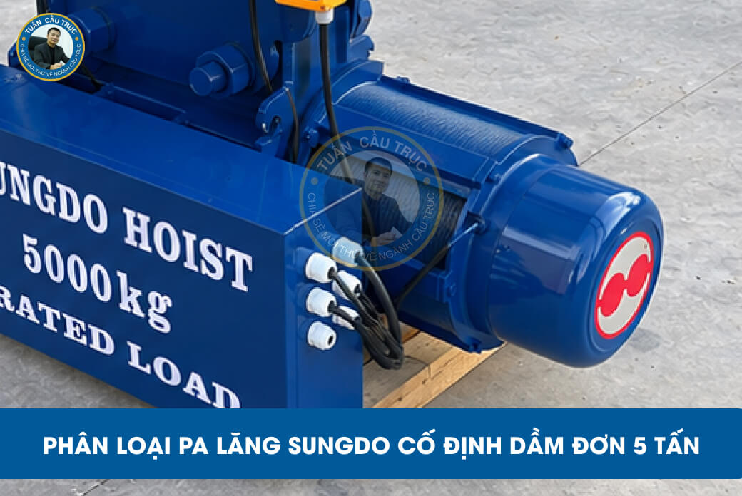 Phân loại pa lăng Sungdo cố định dầm đơn 5 tấn Phân loại pa lăng Sungdo cố định dầm đơn 5 tấn