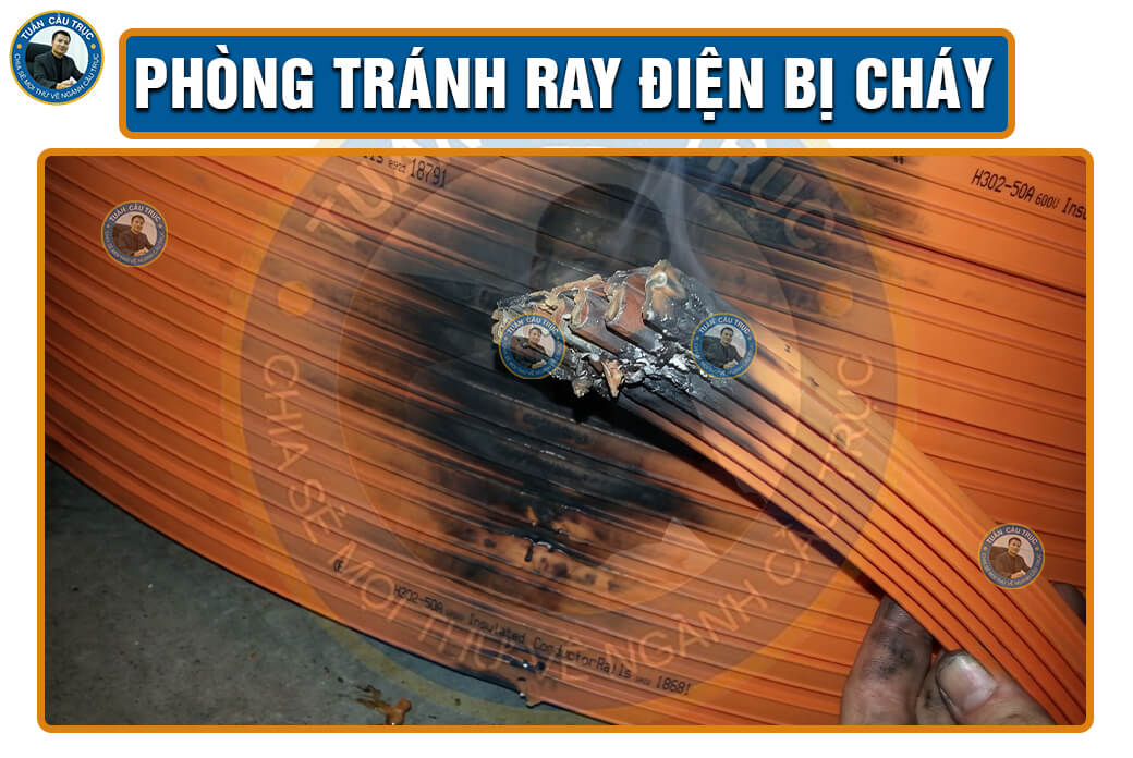 Phòng tránh ray điện bị cháy Phòng tránh ray điện bị cháy
