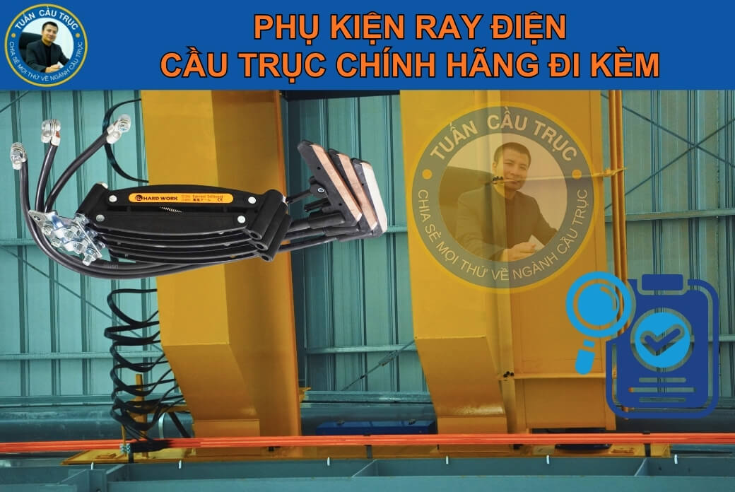Phụ kiện ray điện cầu trục chính hãng đi kèm Phụ kiện ray điện cầu trục chính hãng đi kèm
