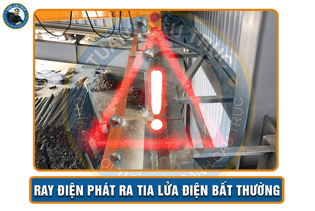 Ray điện phát ra tia lửa điện bất thường Ray điện phát ra tia lửa điện bất thường