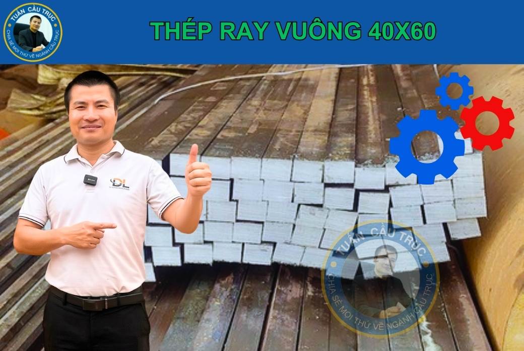 Thép ray vuông 40x60 Thép ray vuông 40x60