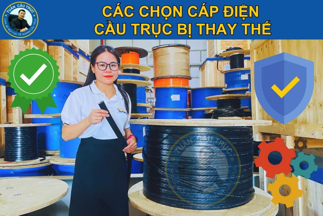 Chọn cáp điện cầu trục bị thay thế Chọn cáp điện cầu trục bị thay thế