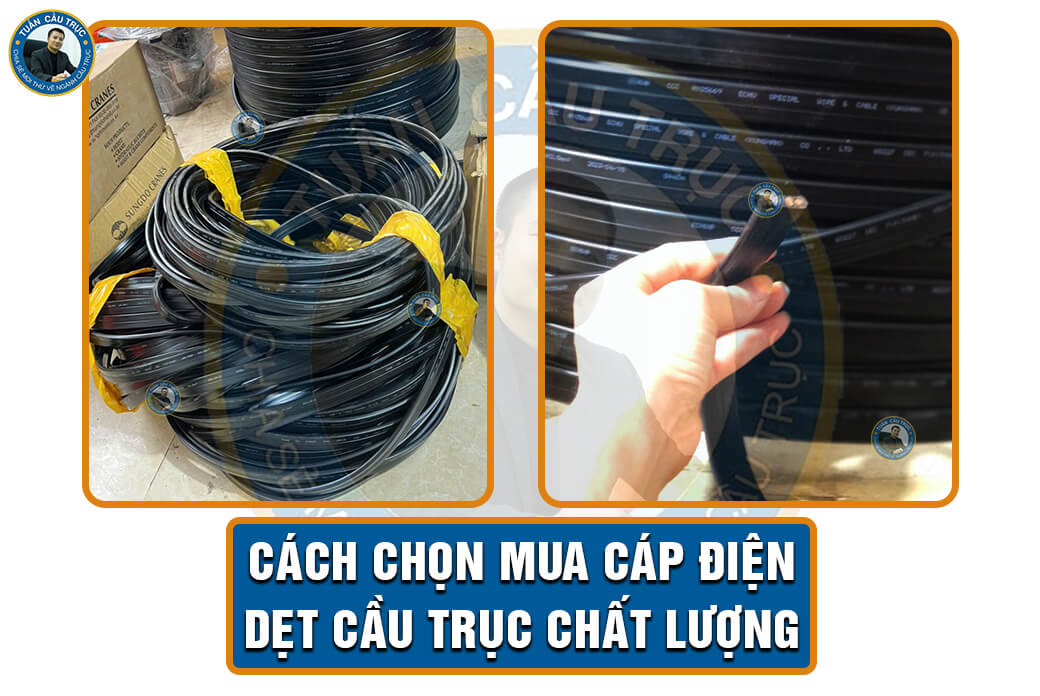 Cách chọn mua cáp điện dẹt cầu trục chất lượng Cách chọn mua cáp điện dẹt cầu trục chất lượng