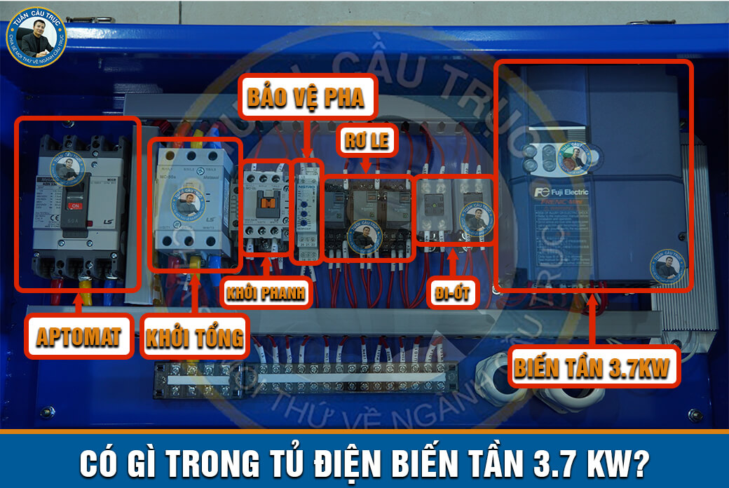 Có gì trong tủ điện biến tần 3.7 kW? Có gì trong tủ điện biến tần 3.7 kW?