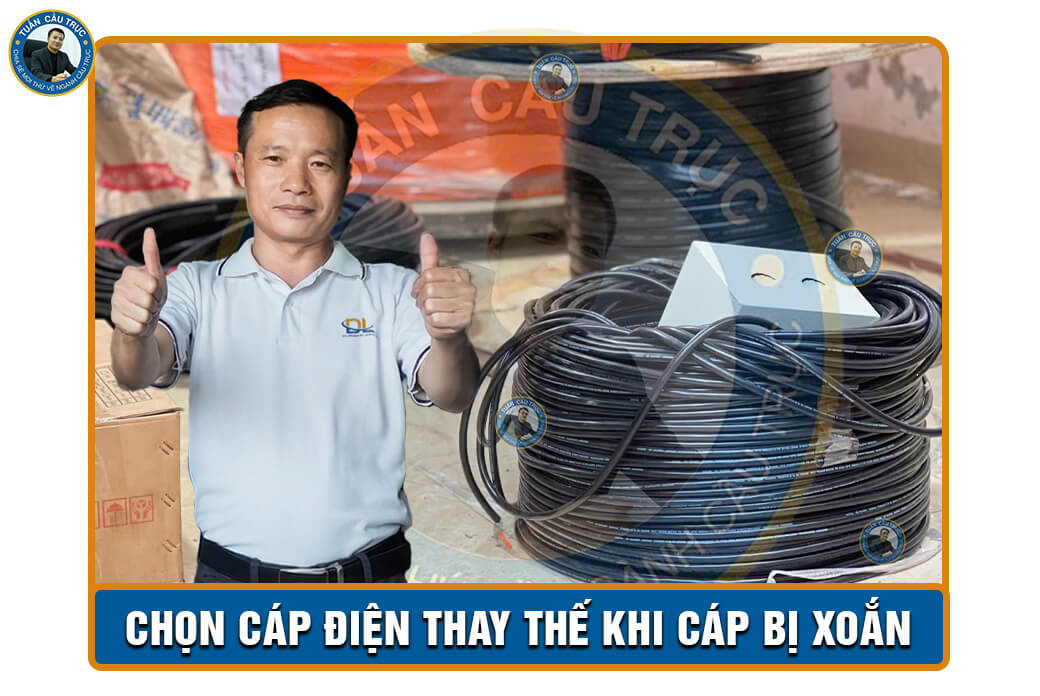 Chọn cáp điện thay thế khi cáp bị xoắn Chọn cáp điện thay thế khi cáp bị xoắn