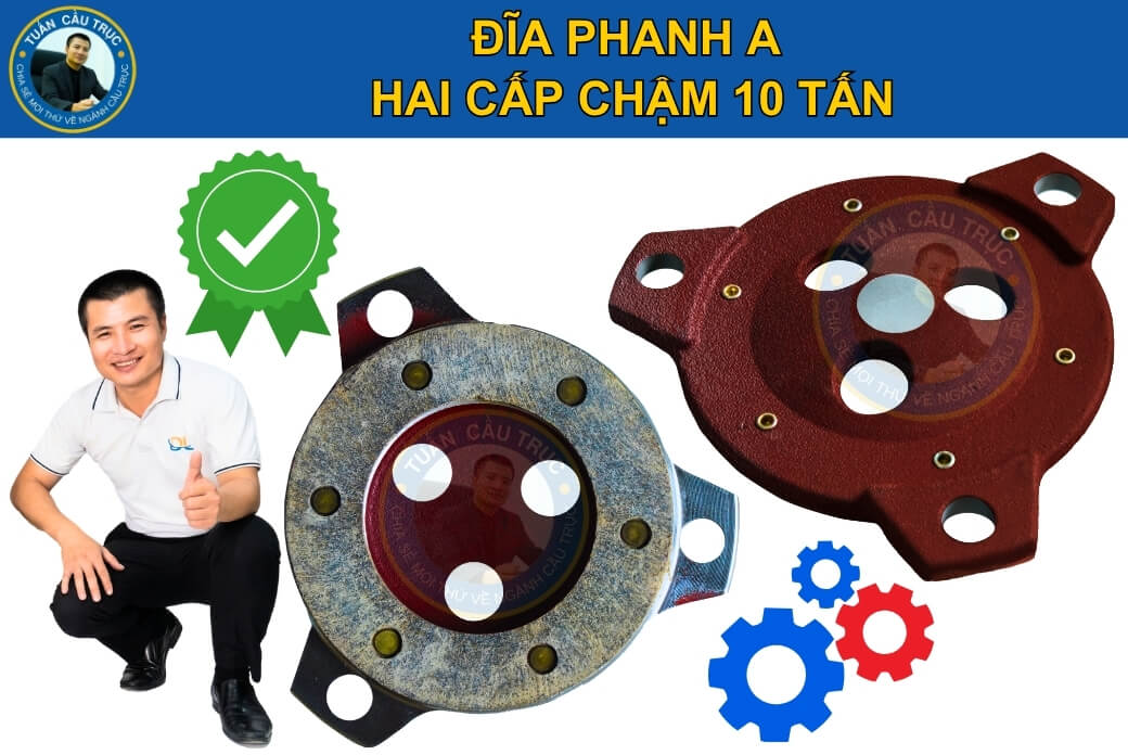 Đĩa phanh A hai cấp chậm 10 tấn Đĩa phanh A hai cấp chậm 10 tấn