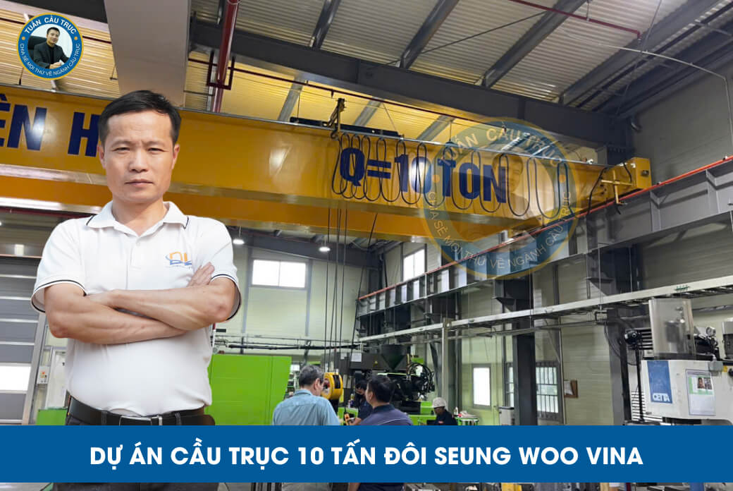 Dự án cầu trục 10 tấn đôi Seung Woo Vina Dự án cầu trục 10 tấn đôi Seung Woo Vina
