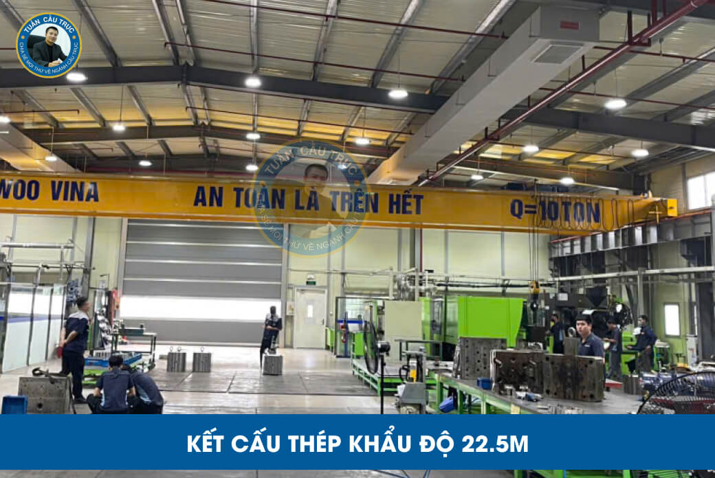Kết cấu thép khẩu độ 22.5m Kết cấu thép khẩu độ 22.5m