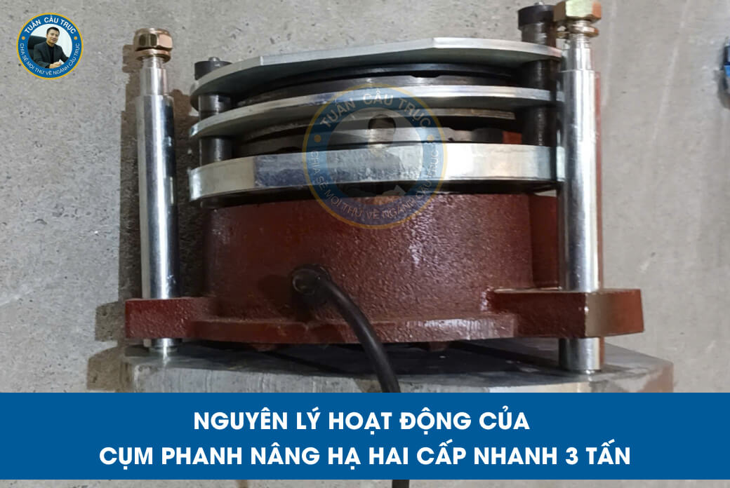 Nguyên lý hoạt động của cụm phanh nâng hạ hai cấp nhanh 3 tấn Nguyên lý hoạt động của cụm phanh nâng hạ hai cấp nhanh 3 tấn