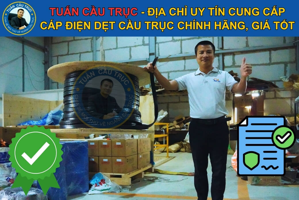 Tuấn Cầu Trục – Địa chỉ bán cáp điện dẹt cầu trục chính hãng giá tốt Tuấn Cầu Trục – Địa chỉ bán cáp điện dẹt cầu trục chính hãng giá tốt