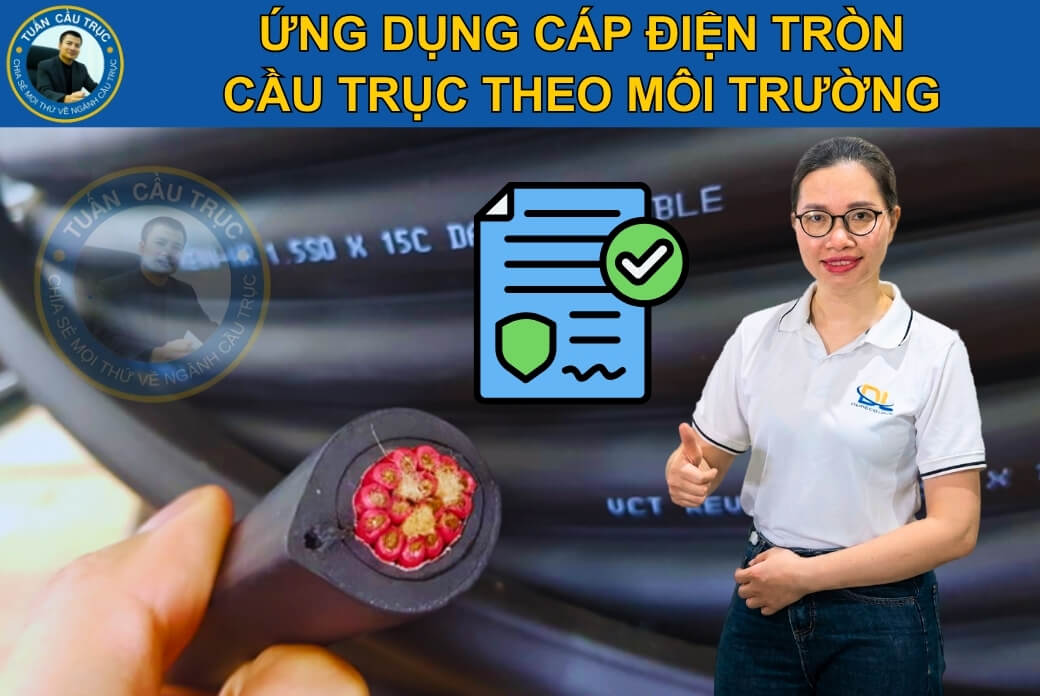 Ứng dụng cáp điện tròn cầu trục theo môi trường Ứng dụng cáp điện tròn cầu trục theo môi trường