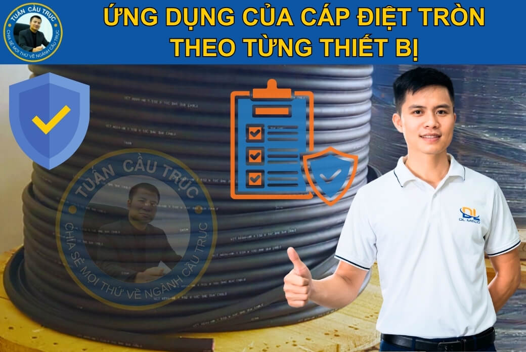 Ứng dụng cáp điện tròn theo thiết bị Ứng dụng cáp điện tròn theo thiết bị