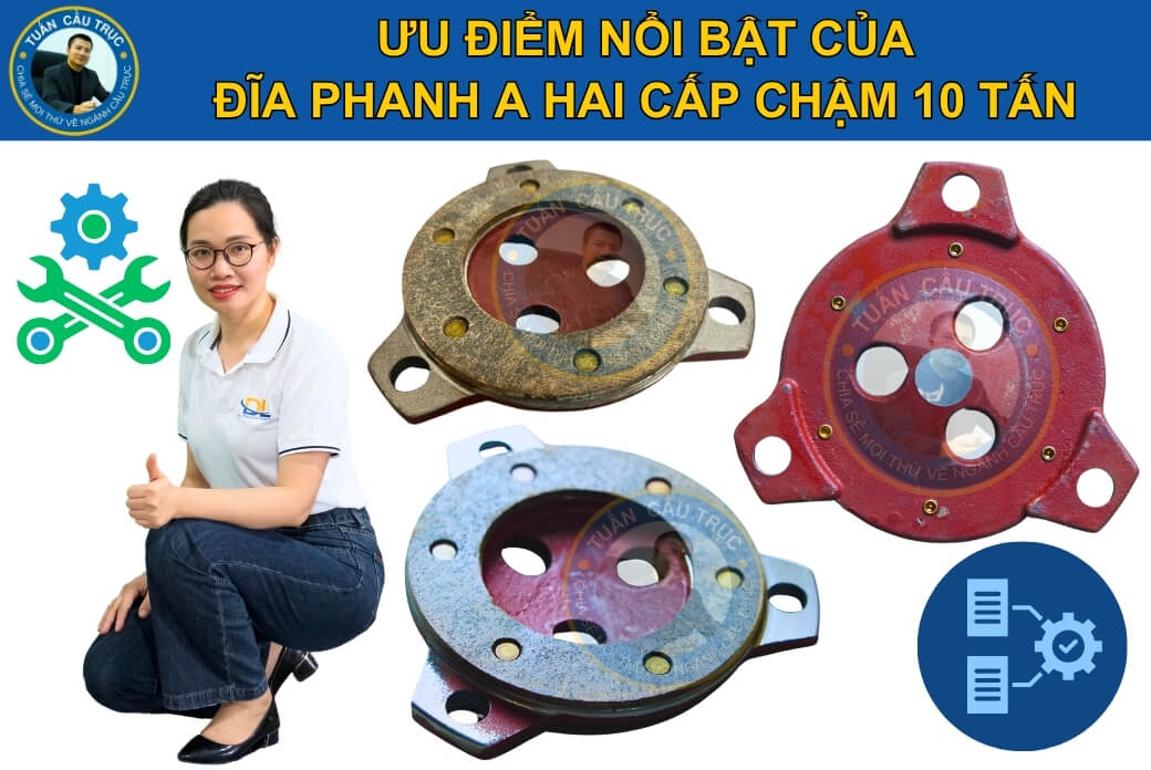 Ưu điểm của đĩa phanh A hai cấp chậm 10 tấn Ưu điểm của đĩa phanh A hai cấp chậm 10 tấn